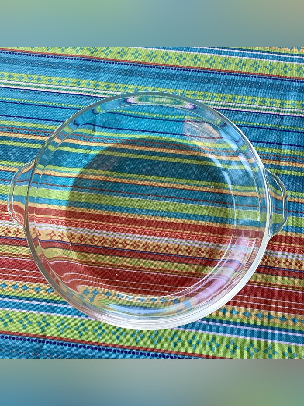 Fire King Vintage 9 Inch Pie Plate- number 461 - clear glass